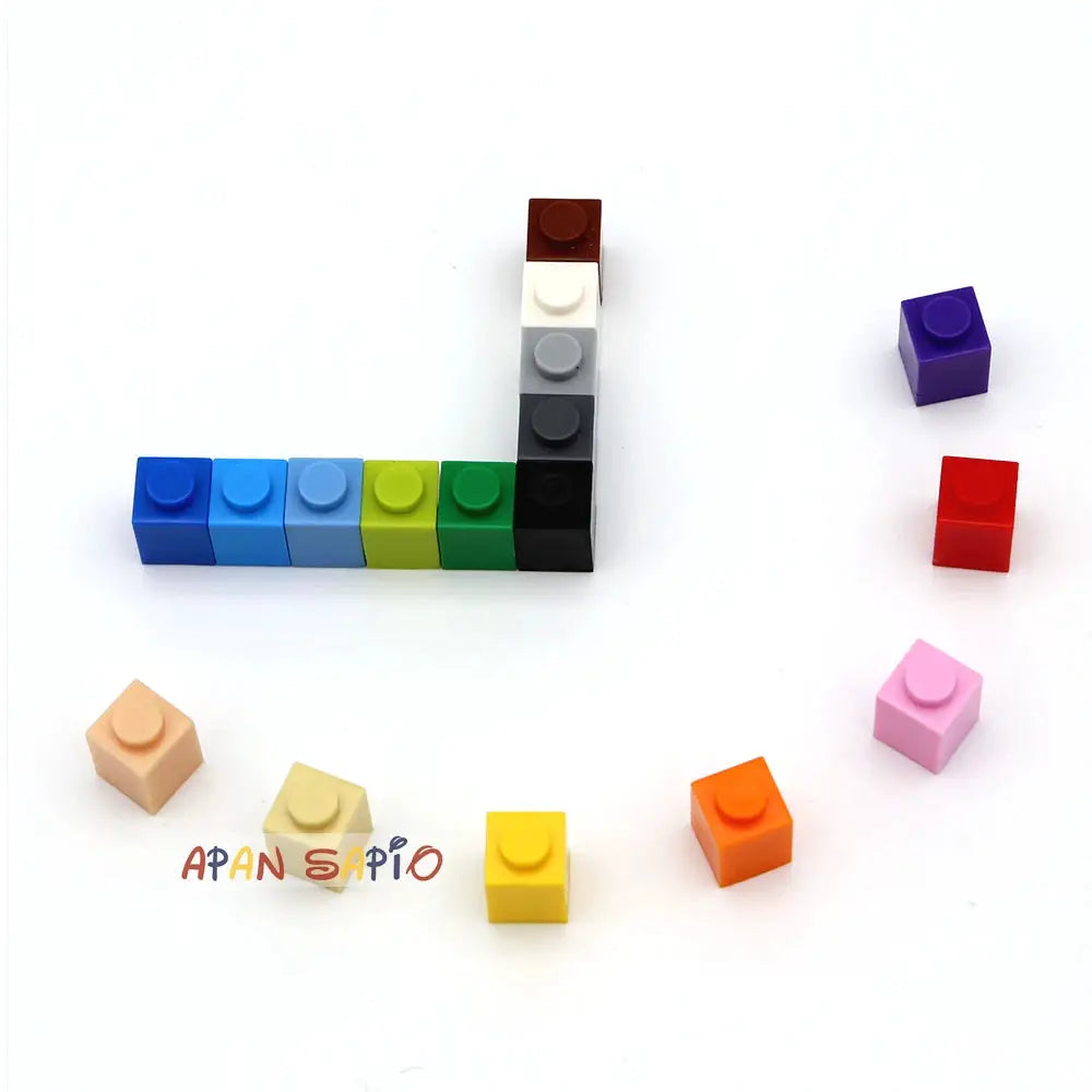 1000pcs 1x1 Dots DIY Building Blocks Thick Figures Bricks Educational Size Compatible With 3005 Plastic Toys for Children - ToylandEU