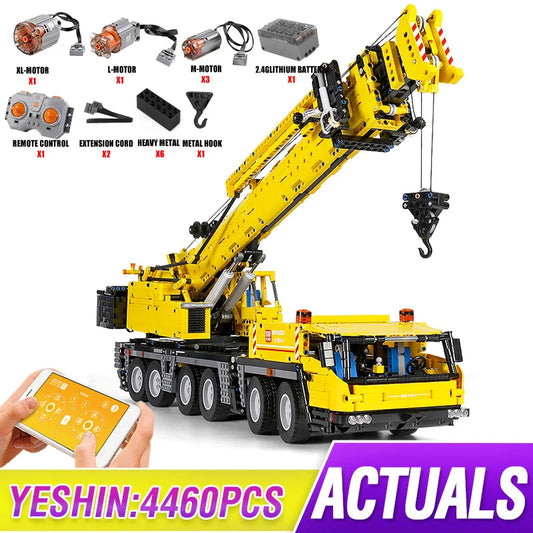 Remote-Controlled MOULD KING GMK Mobile Crane Building Blocks Set