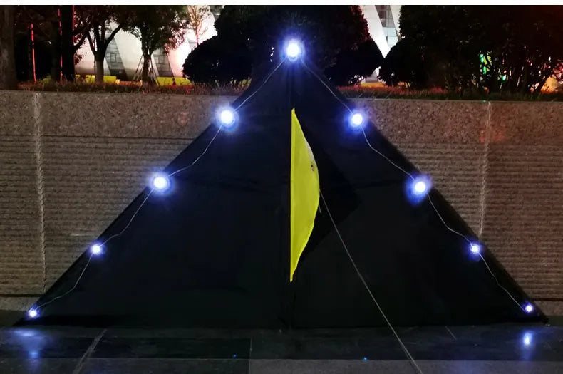 LED Fabric Kite with Easy Wind Control and Handle Line