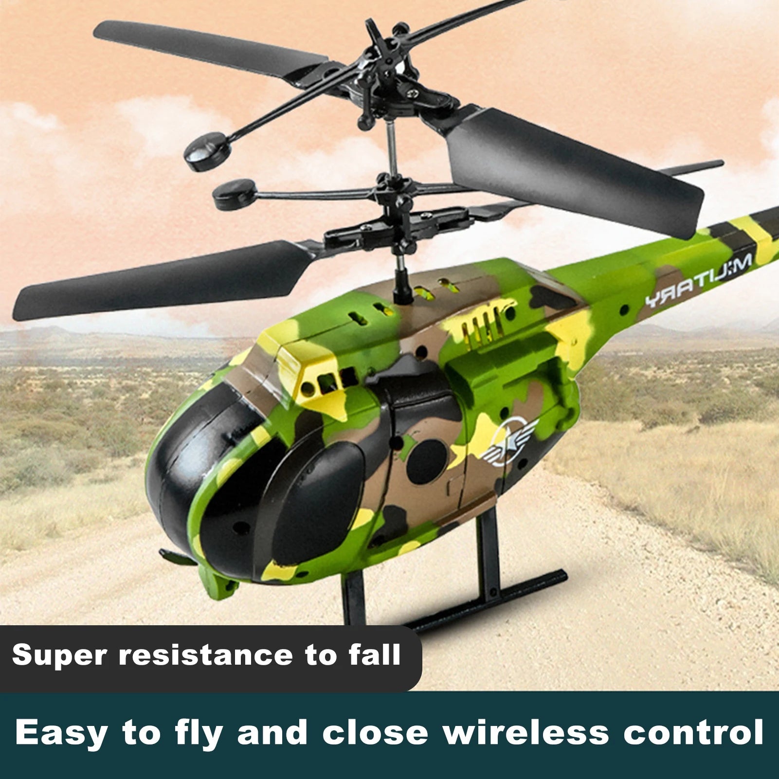 Rc Helicopter 2Ch Remote Control Plane Electric Airplane Flying Rescue - ToylandEU