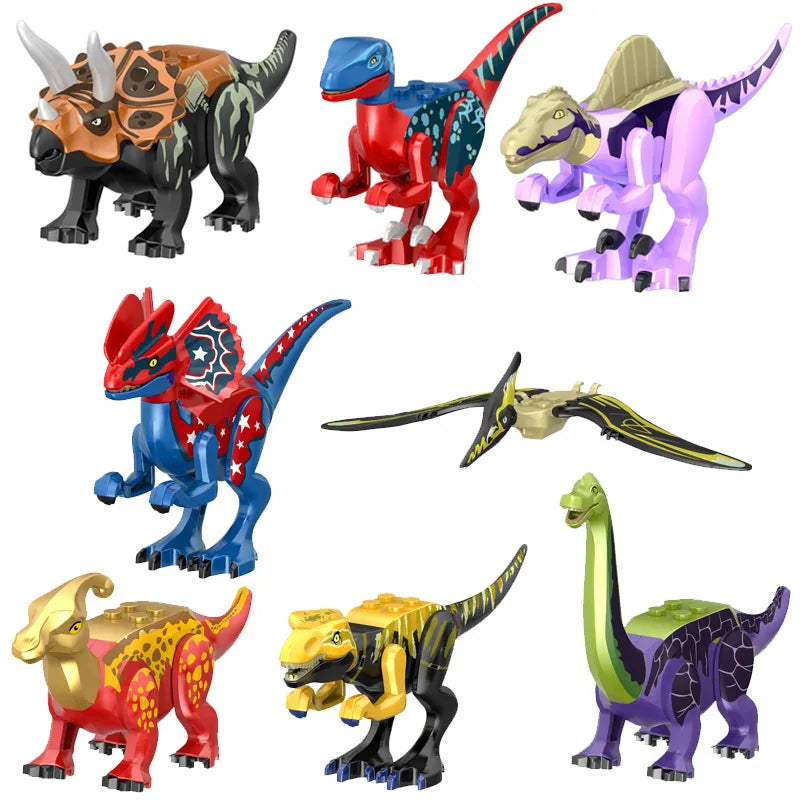 Jurassic World Dinosaur 3D Model Building Blocks Set White - ToylandEU