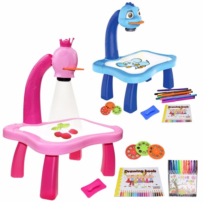 Artistic Learning Desk Set with Magnetic Board and Blackboard Toy - ToylandEU