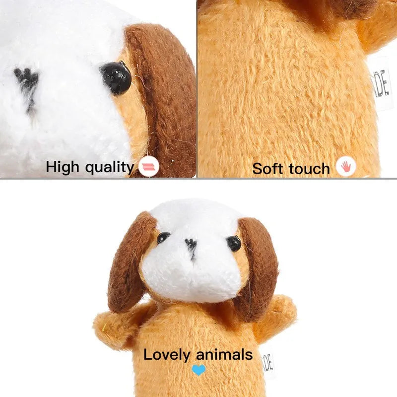 Baby Plush Toy  Animal Finger Puppet Set for Storytelling and Role Play - ToylandEU