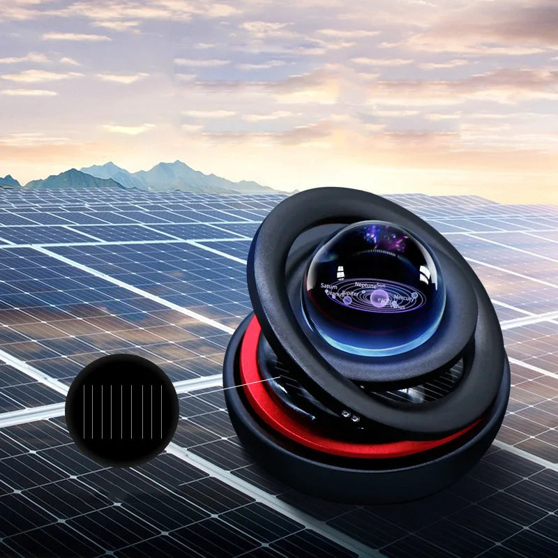 Solar-Powered Magnetic Levitation Car: Modern Rotating Decoration - ToylandEU