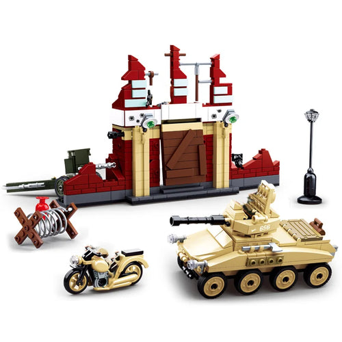 WW2 Military Vehicle and Bunker Artillery Set for the Normandy Landings by Sluban ToylandEU.com Toyland EU