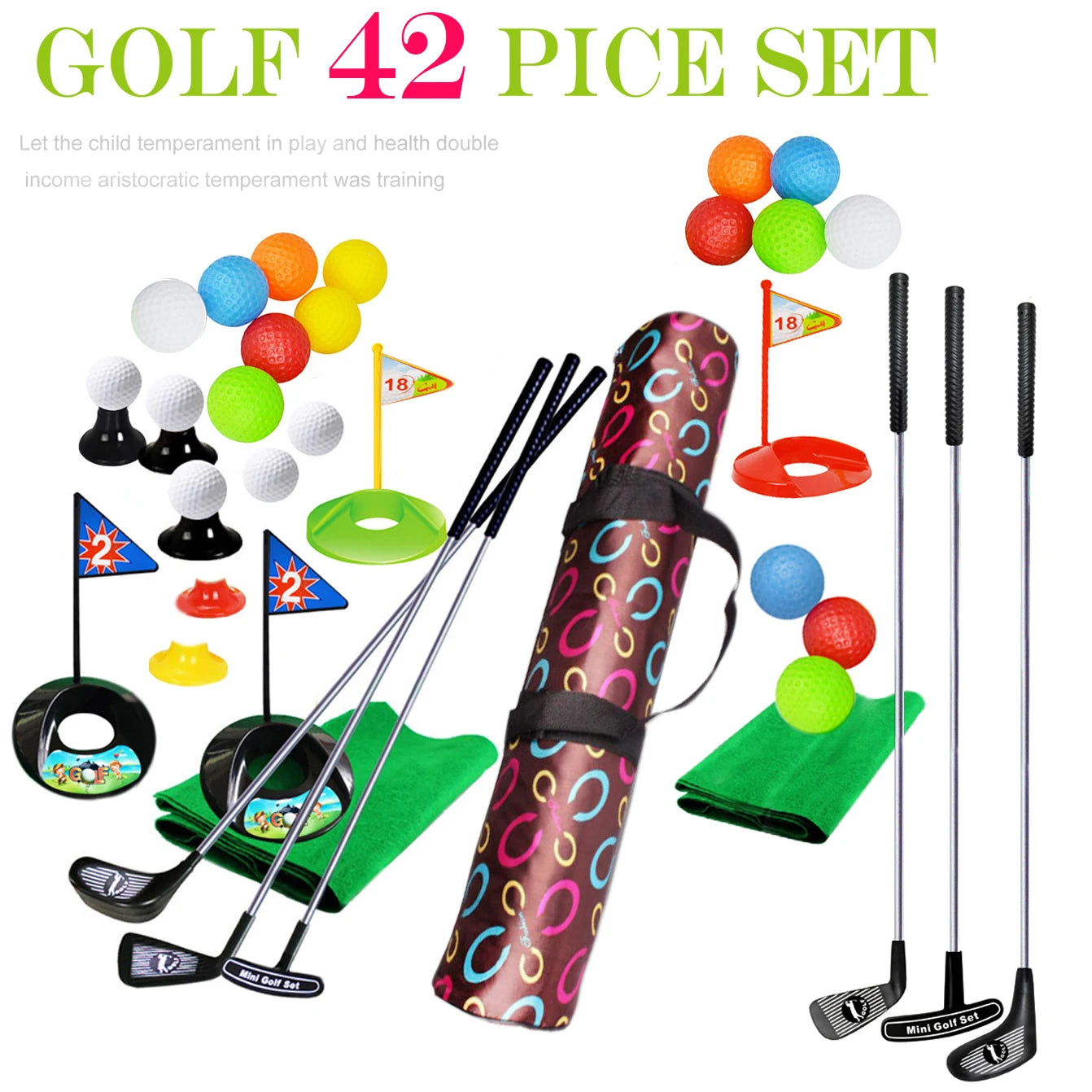 29PCS Upgraded Golf Toy Set for Kids with Flag and Accessories