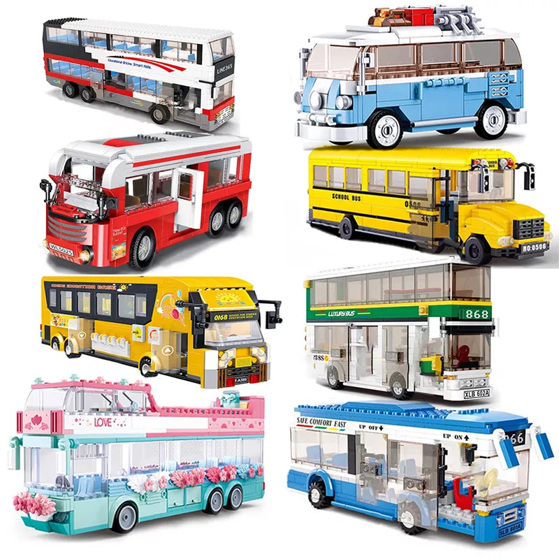 Double Decker London Bus Building Blocks Set - ToylandEU