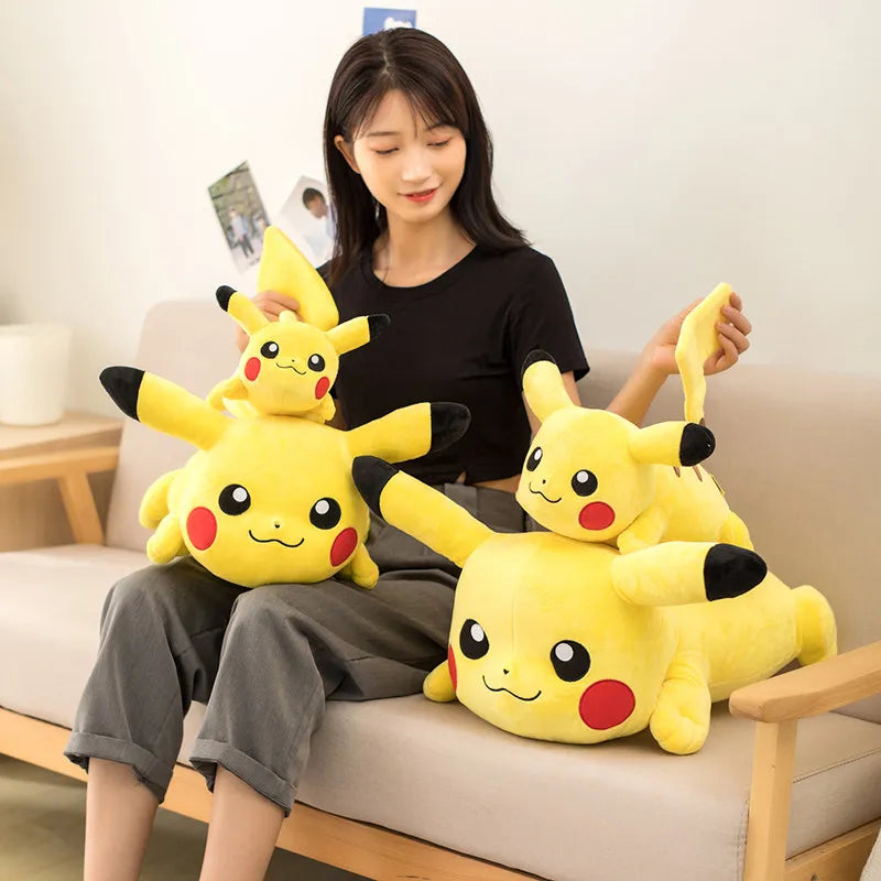 Pikachu Plush Toy Large Doll Creeping Big Size Pokemon Sleeping Pillow - ToylandEU