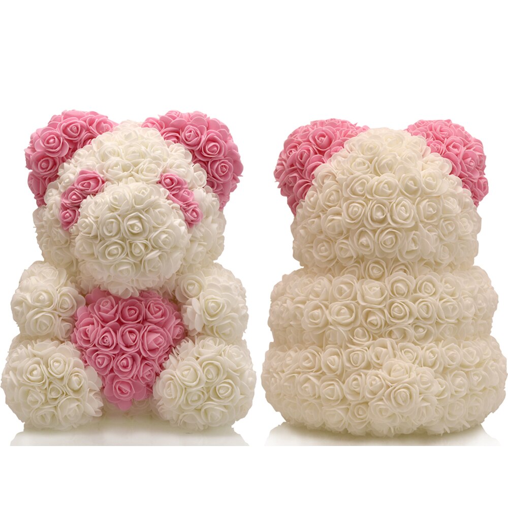 Valentines Day Rose Foam Bear Teddy Bear with Artificial Roses - Perfect Gift for Her Toyland EU