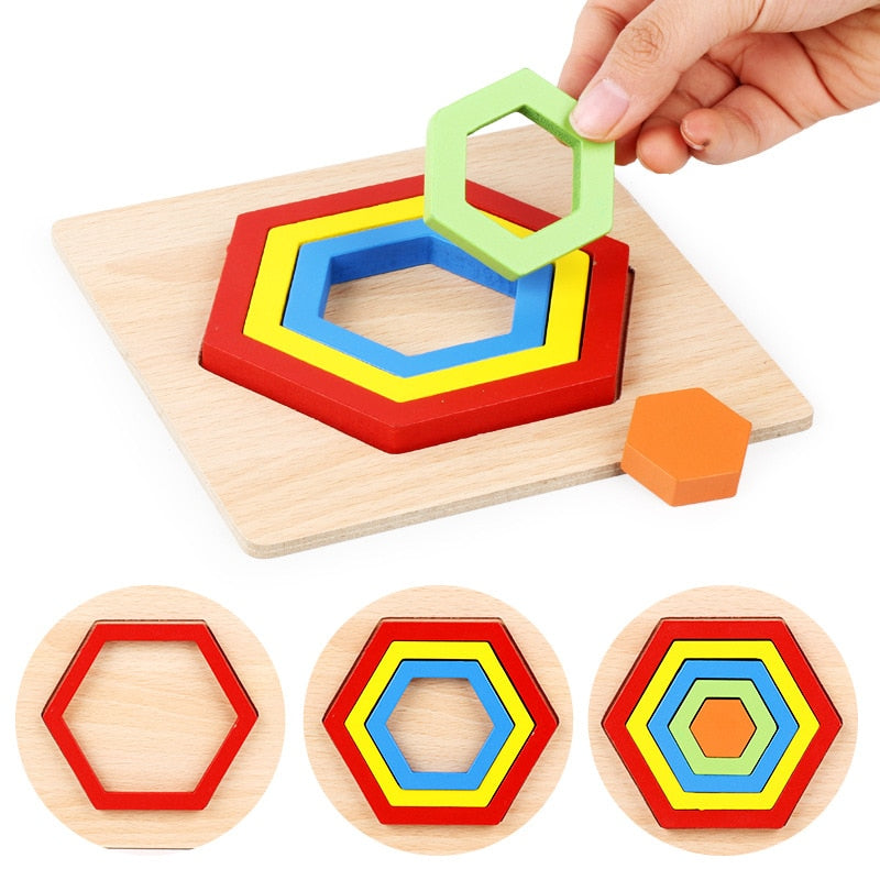 Rainbow Animal Shape Puzzle Blocks and Xylophone Learning Set - ToylandEU