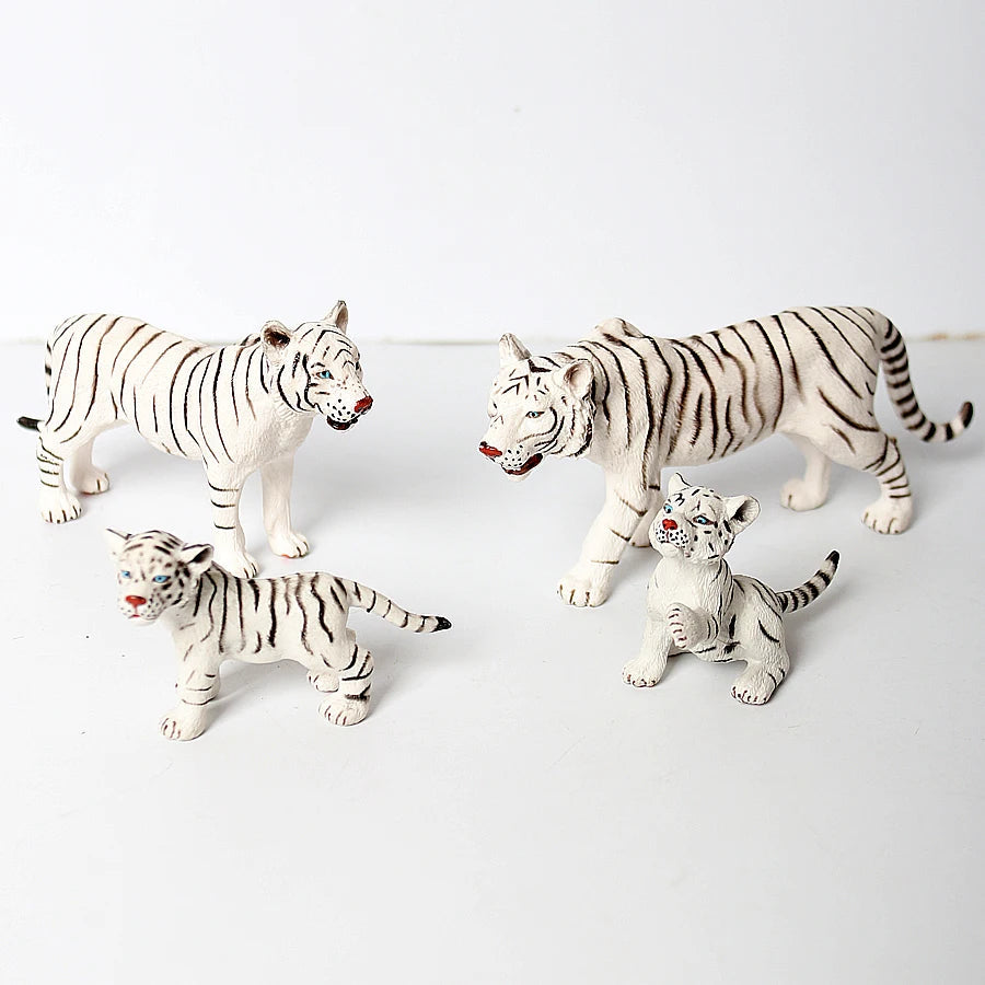 Wild Animal Kingdom PVC Figures Set with Cubs - Educational Toys and Cake Toppers - ToylandEU