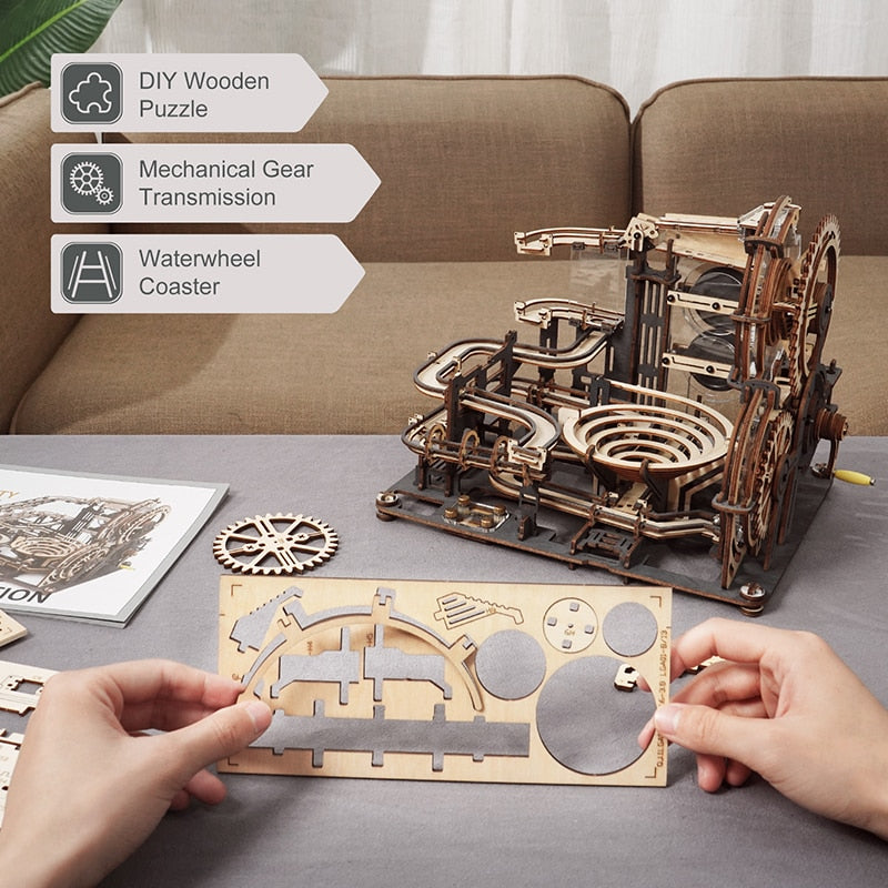 Night City Marble Run 3D Wooden Puzzle DIY Model Building Kit - ToylandEU