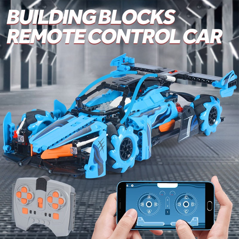 KAIYU 561PCS 4WD City Remote Control Rotating Drift Racing Car Building Blocks - ToylandEU