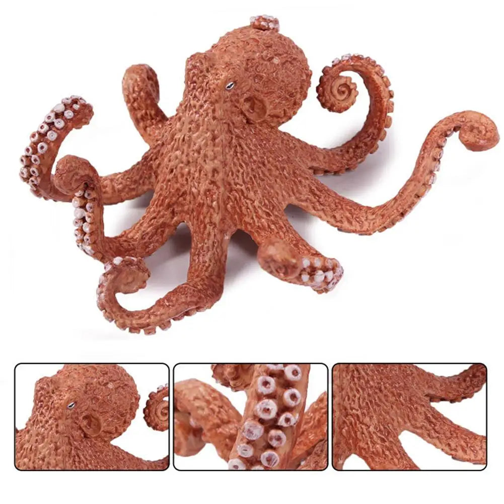 Ocean Creatures Action Figures Set - Turtle, Octopus & Crocodile Toys