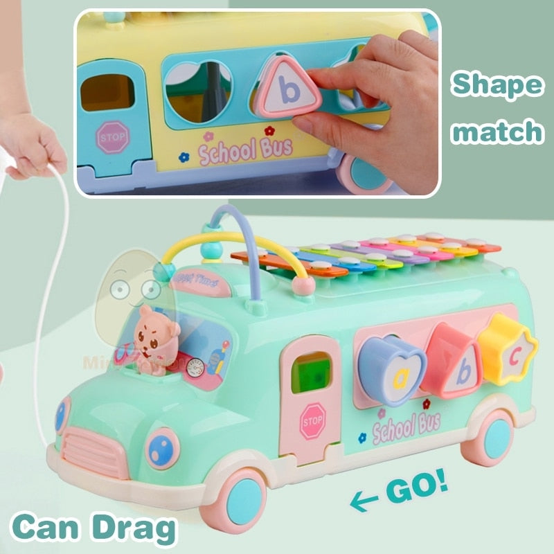 Educational Musical Xylophone Bus Toy Set for Kids - ToylandEU