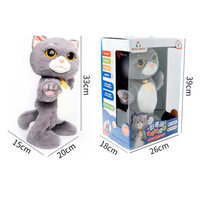 Large Robot Cat Toy Dancing Walking Talking Plush Pet - ToylandEU