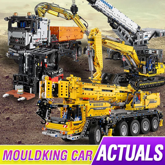 Remote-Controlled MOULD KING Crane & Excavator Set for Adults