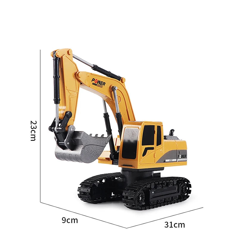 1:24 Remote-Controlled Excavator & Bulldozer Set - Kids' Engineering Fun