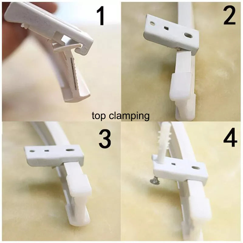 Adjustable Ceiling Mounted Curtain Track Rail with Flexible Straight Sliding Capability - ToylandEU