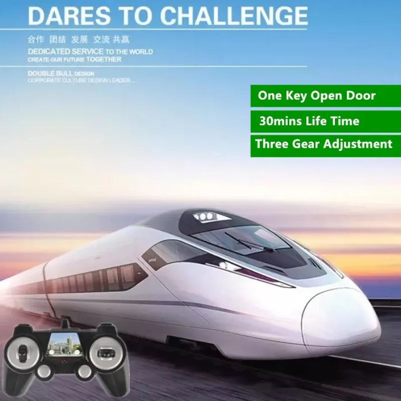 High-Speed Remote Control Train Model with Realistic Sound Effects and Wireless Maneuverability