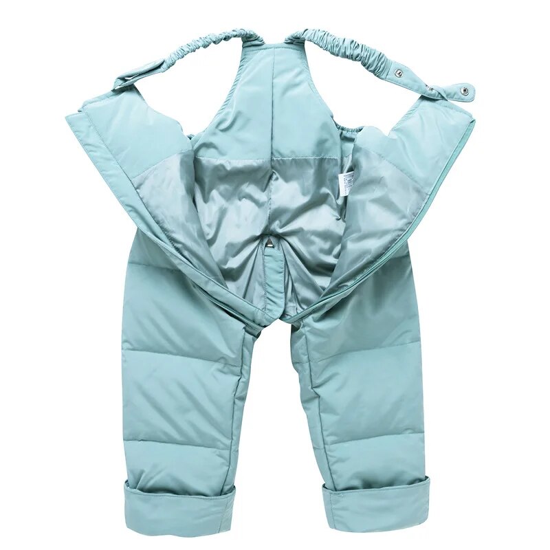 Winter Down Jacket with Real Fur Hood for Boys & Girls - 2 PCS Coat + Trousers Clothing Set - ToylandEU