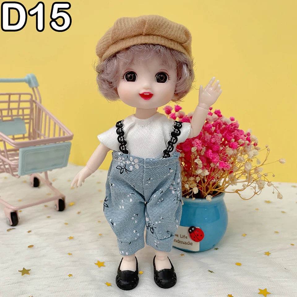 New 16 Cm BJD Mini Doll 13 Movable Joint Girl Baby Toy - ToylandEU