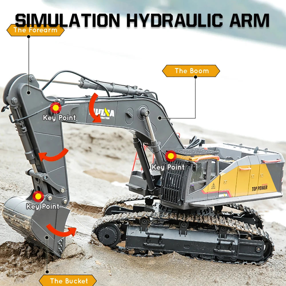 Large Remote Control Excavator with 20 Minute Play Time - ToylandEU