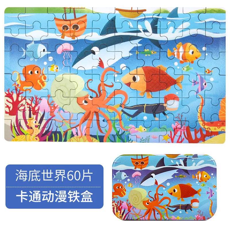 Hot New 60 Pieces Wooden Puzzle Toys for Children Gift - ToylandEU