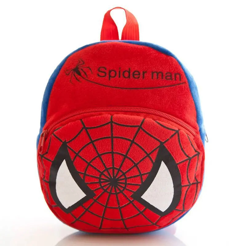 Adorable Cartoon Plush Backpack - Pikachu, Spiderman & Hello Kitty Fun!