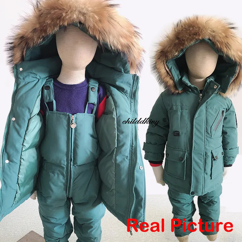 Winter Down Jacket and Ski Suit Set for Babies - ToylandEU