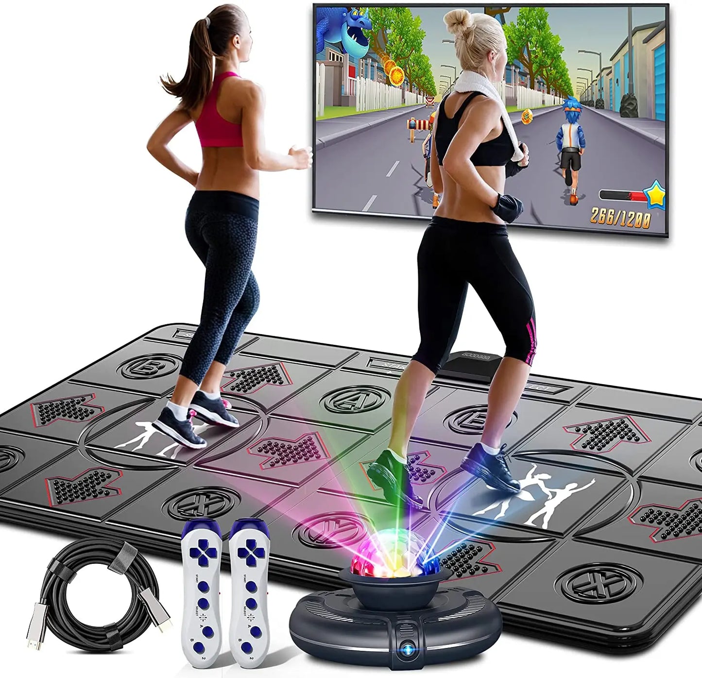 Motion Sensing Dance Mat TV And PC Dual Wireless Controllers
