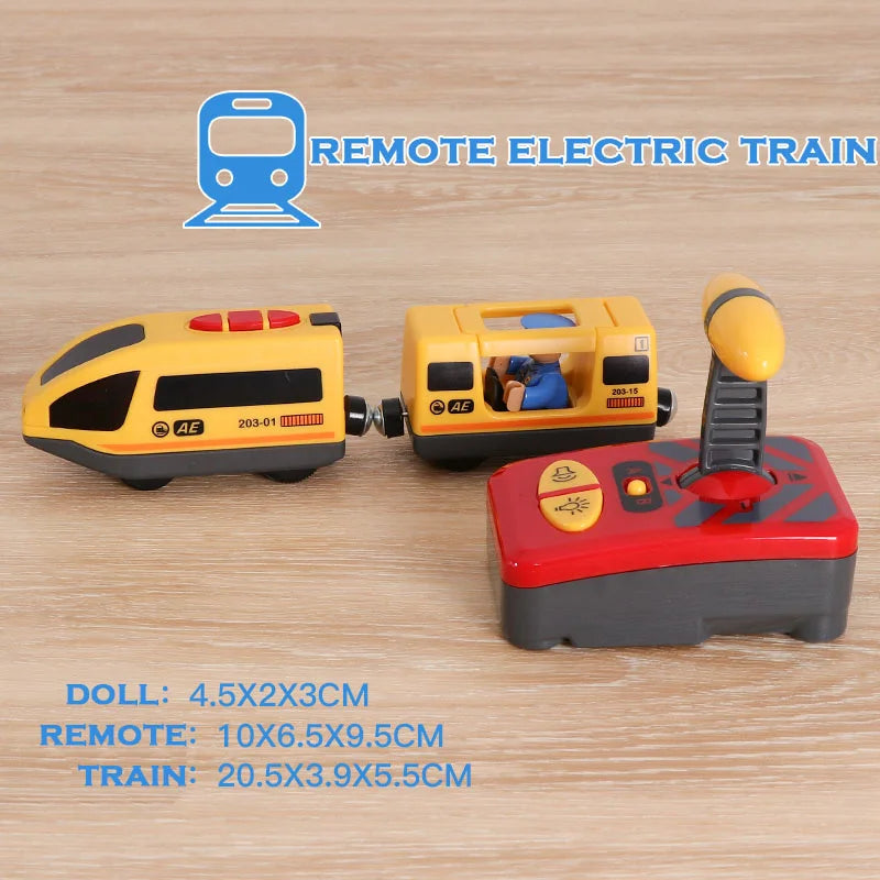 Wooden Remote Train Railway Accessories Remote Control Electric Train - ToylandEU