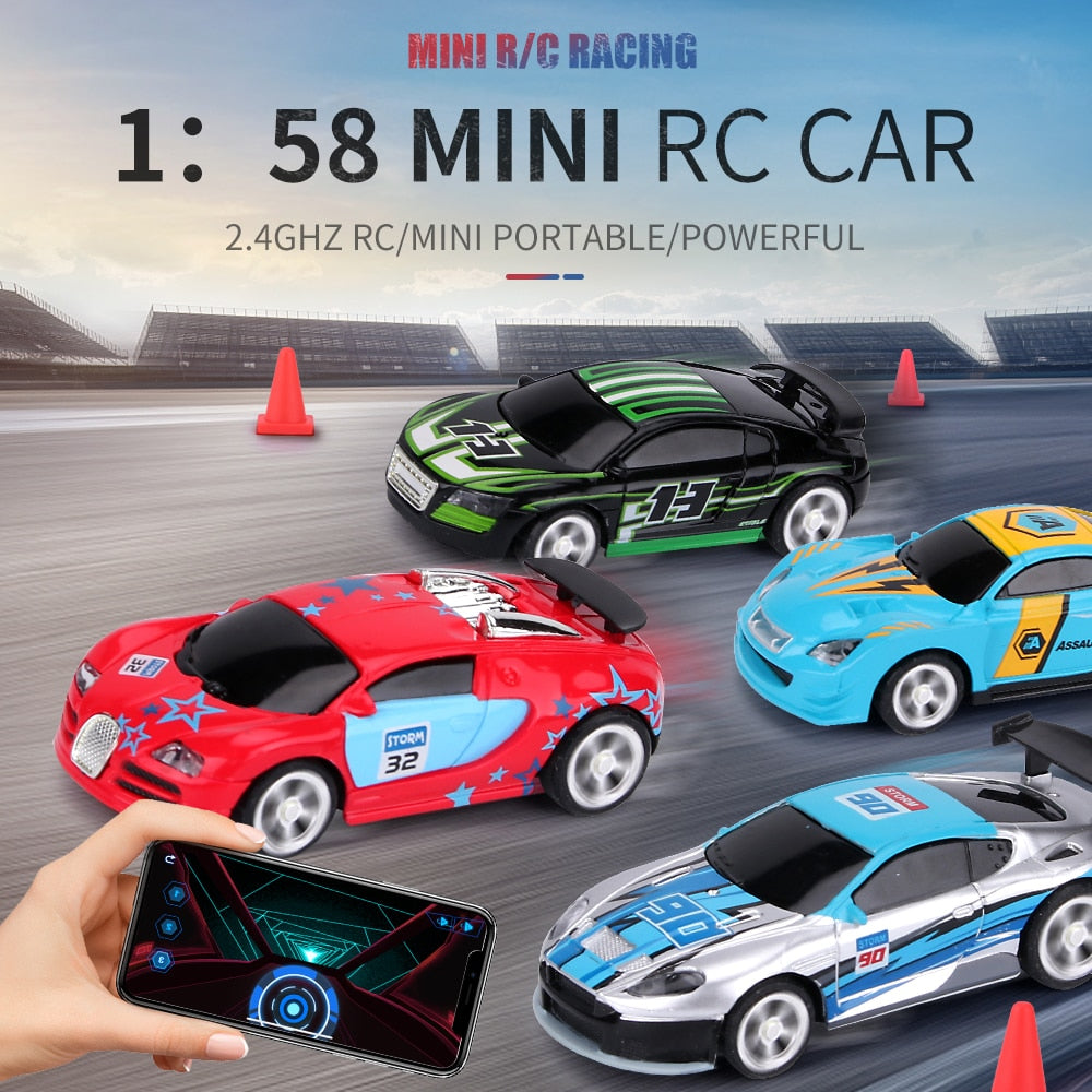 Mini Remote Control Racing Car Toy with Bluetooth Radio - 1:32 Scale