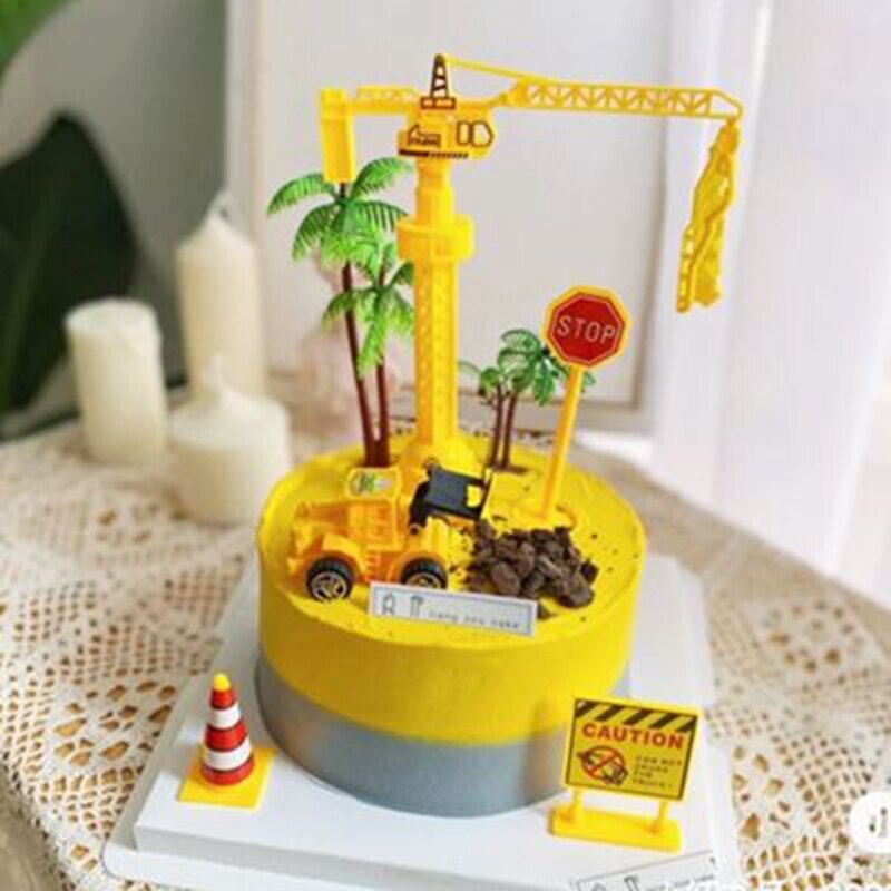Excavator Cake Topper for Boys' Birthday Party Decoration