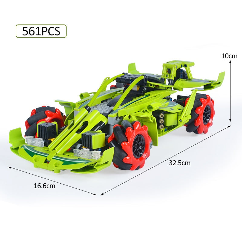 KAIYU 561PCS 4WD City Remote Control Rotating Drift Racing Car Building Blocks Toyland EU Toyland EU