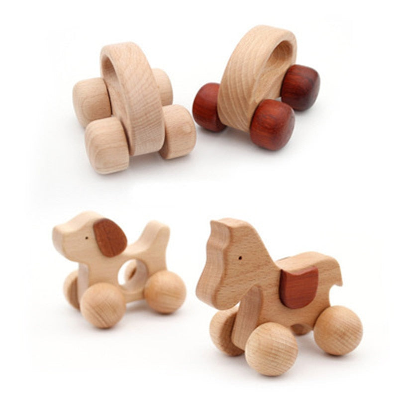 Wooden Animal Sensory Spinning Top Educational Toy - ToylandEU