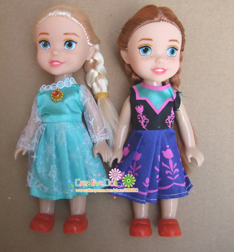 Elsa, Anna, and Kristoff Childhood Doll Gift Set - 16CM Size