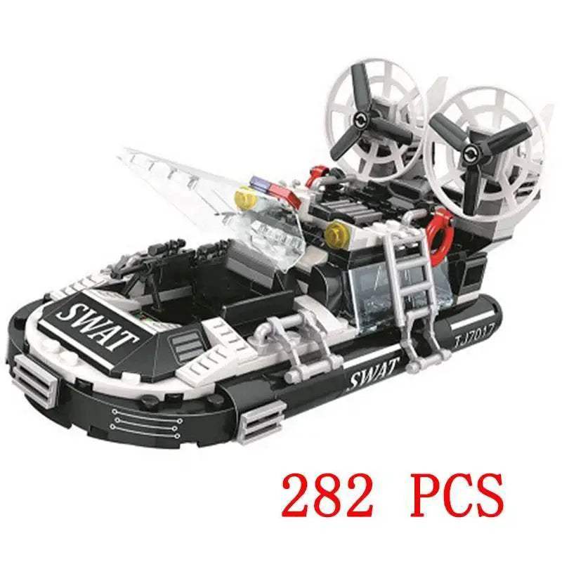 Premium Lego Compatible Building Blocks Set Multi Vehicle City Police Station Bus Car Helicopter Army Trucks For Kids - ToylandEU