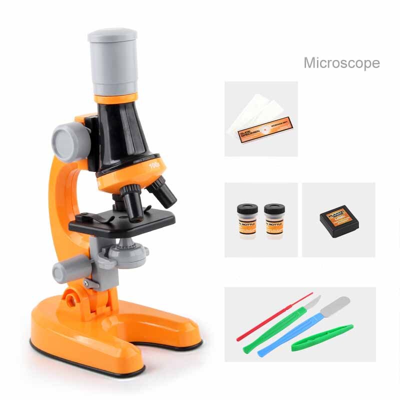ZK30 New Microscope Kit Lab LED 100/400/1200X Home School Educational Toy Gift Refined Biological Microscope For Kid Child Toyland EU Toyland EU