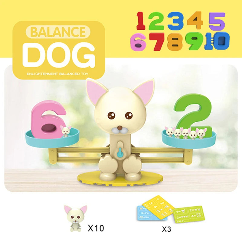 Adorable Mini Puppy Number Balance Scale Board Game - ToylandEU