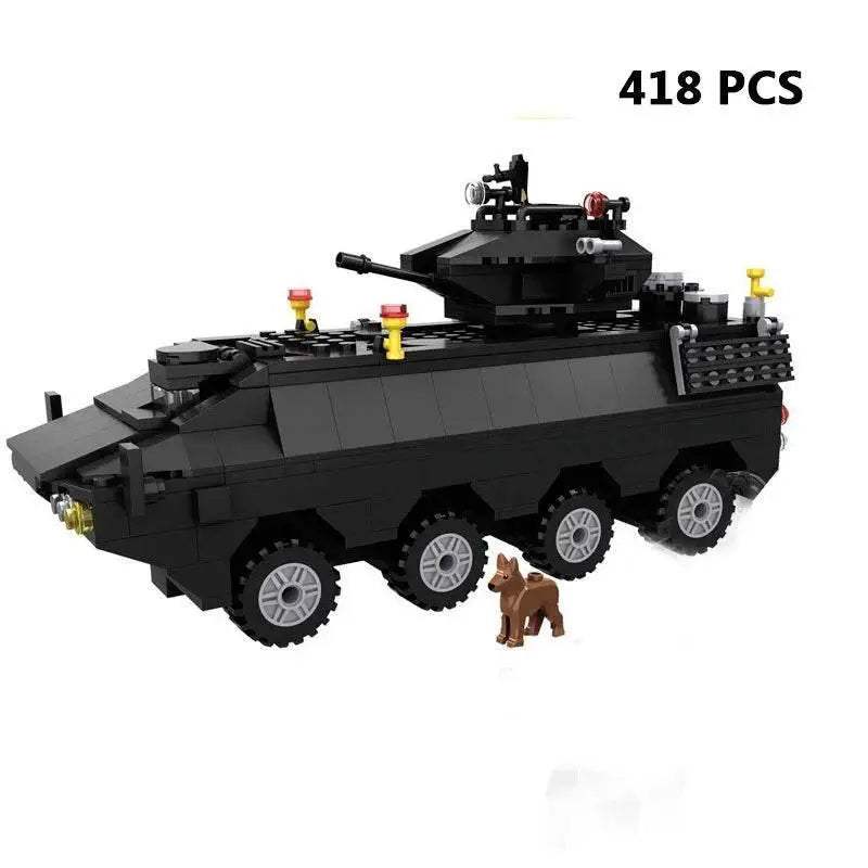 Premium Lego Compatible Building Blocks Set Multi Vehicle City Police Station Bus Car Helicopter Army Trucks For Kids - ToylandEU