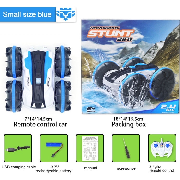 360° Rotating Amphibious RC Stunt Car with Remote Control for Kids Toyland EU Toyland EU