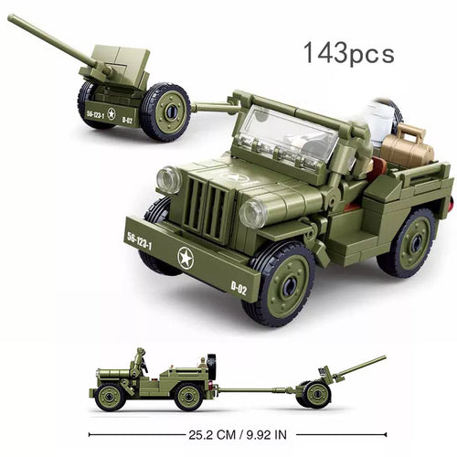 WW2 Military Vehicle and Bunker Artillery Set for the Normandy Landings by Sluban ToylandEU.com Toyland EU