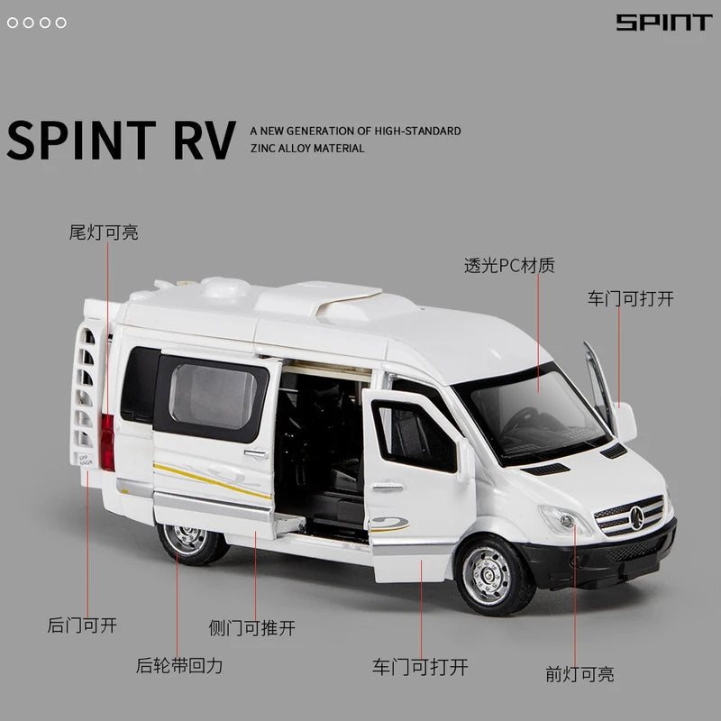 1:32 MB Sprinter MPV Van Spint RV Alloy Car Toy Car Metal Collection