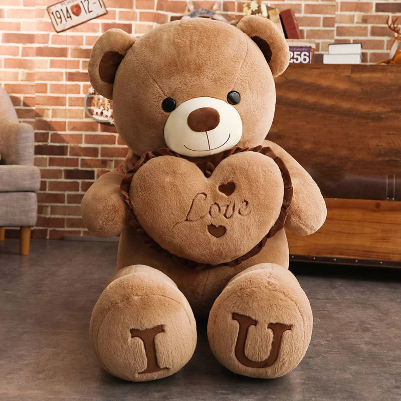 80/100Cm Big Love Teddy Bear Plush Toy Giant Stuffed Animals Birthday