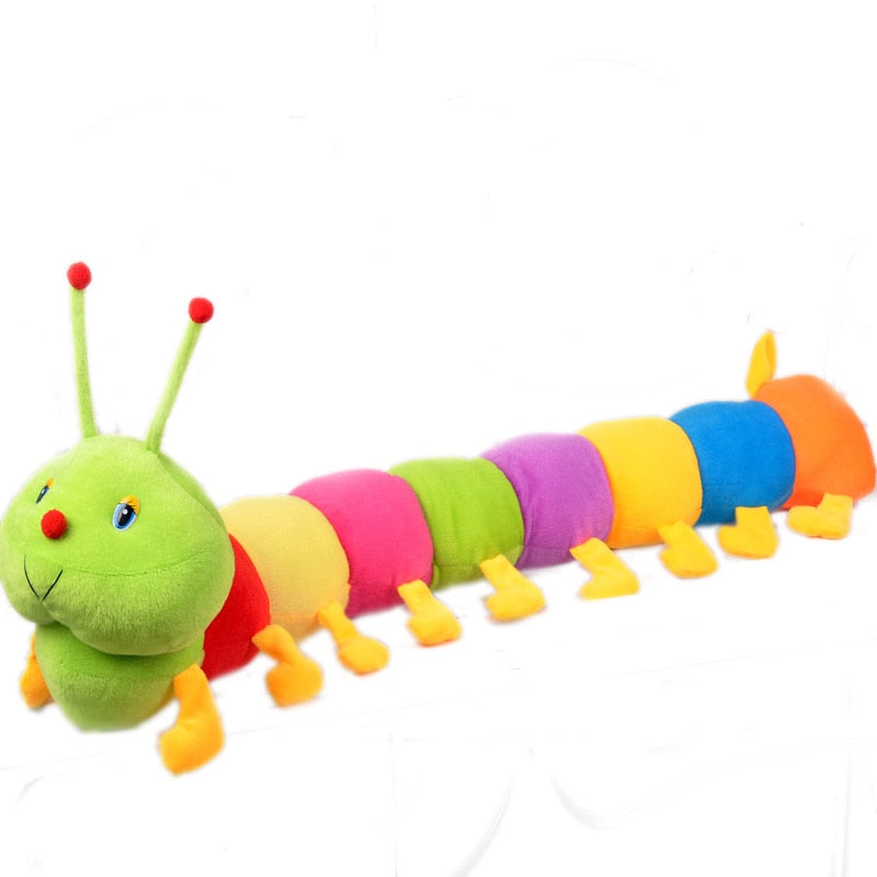 Colorful Caterpillar Plush Toy Pillow - Big Insect Doll - ToylandEU
