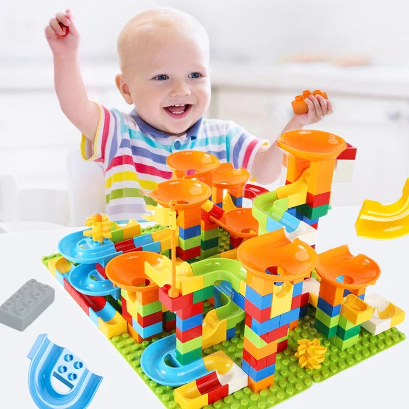 Mini Funnel Slide Marble Race Run Building Blocks Set - 330PCS ToylandEU.com Toyland EU