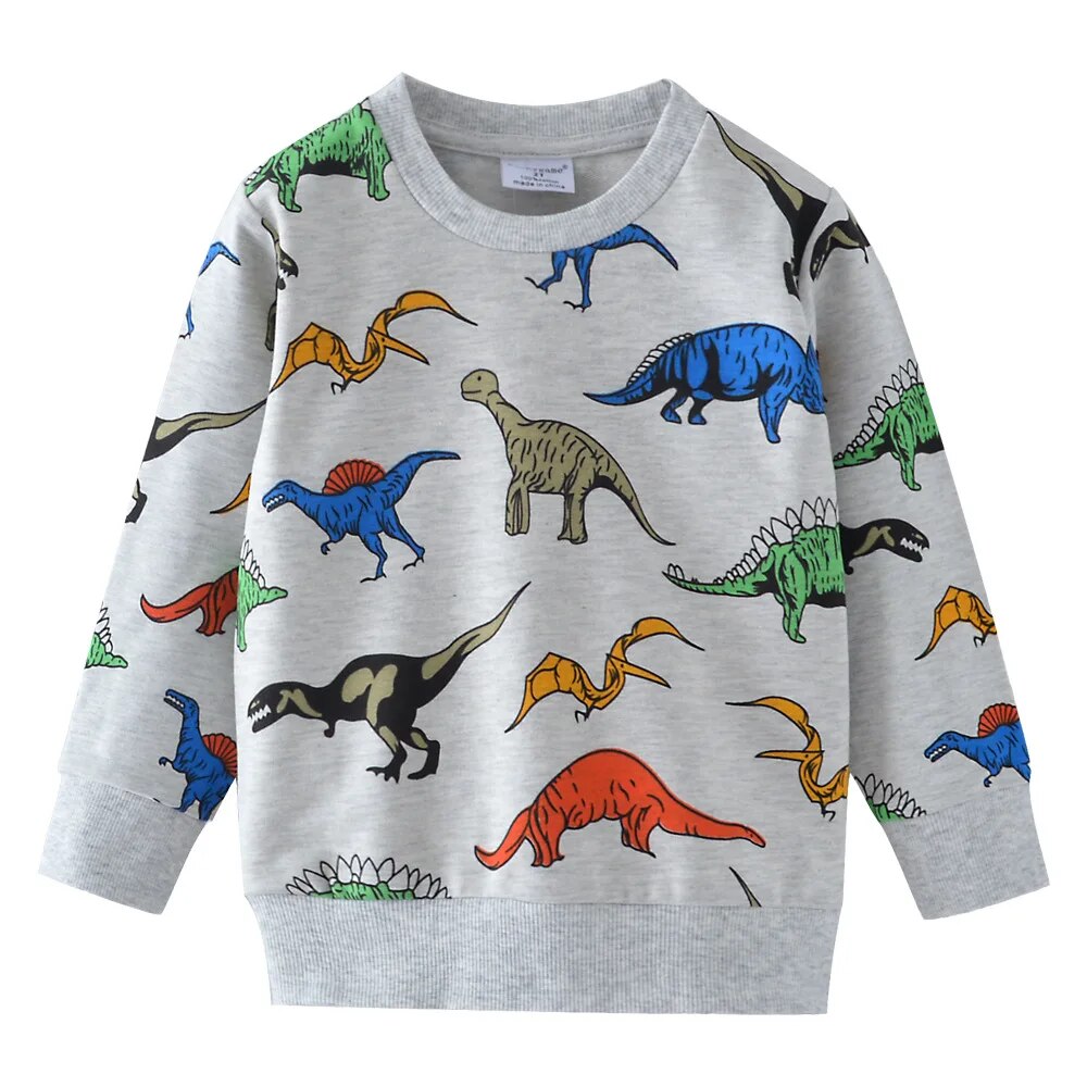 Baby Boy Cotton  Dinosaur Print Long Sleeve T-Shirt - ToylandEU
