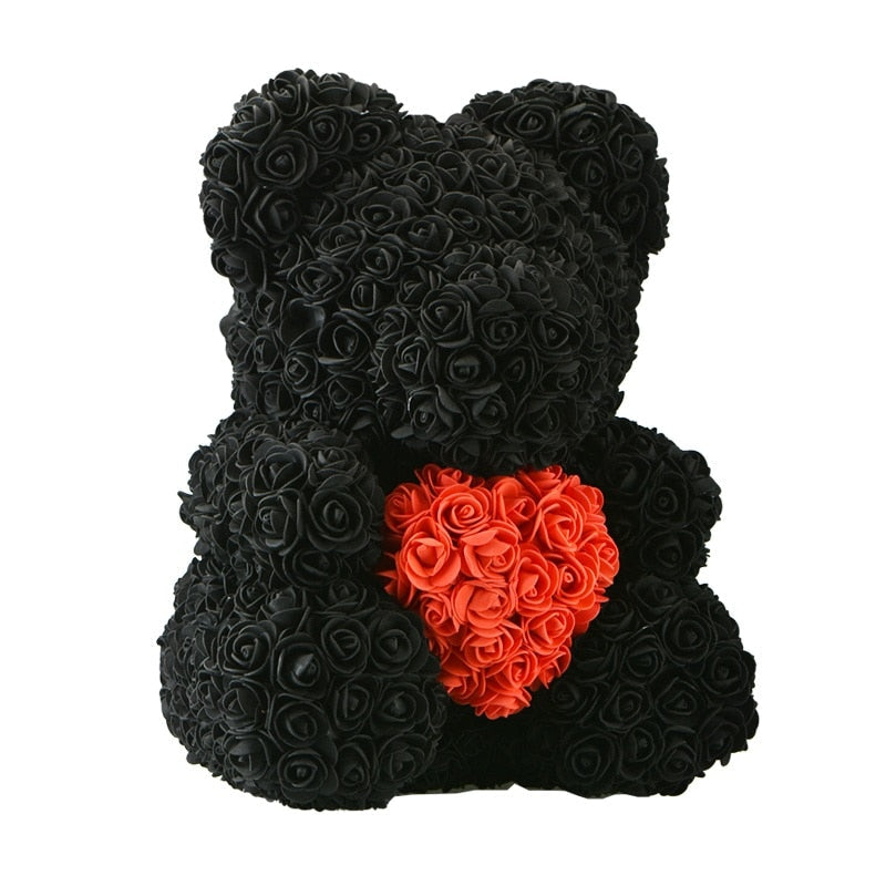 Valentines Day Rose Foam Bear Teddy Bear with Artificial Roses - Perfect Gift for Her Toyland EU