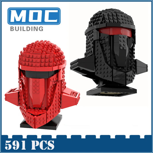 Royal Guard Helmet | MOC Brick Set | Red And Black | Ages 14 Plus